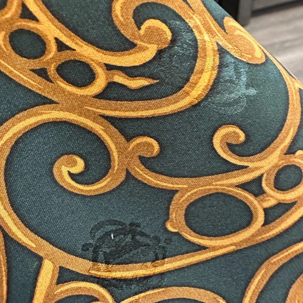 Vintage Dior silk scarf with hidden logo 35x35”rolled hem. Tag on side.